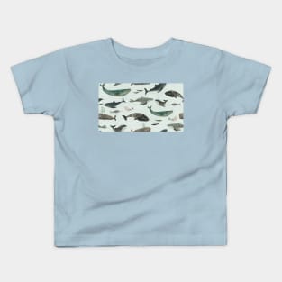 Tattooed whales pattern Kids T-Shirt